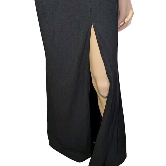 NEW Lulus Black One Shoulder Mermaid Maxi Dress Gown Size Small - Picture 4 of 10